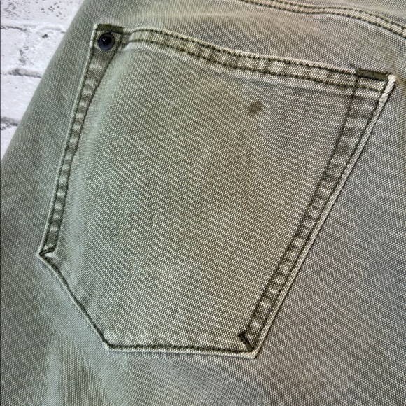 Proof mens 33x32 green faded cotton blend stretch outdoor denim jeans - Picture 9 of 9